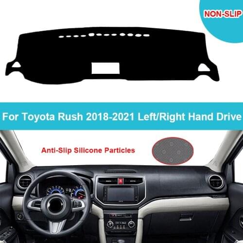 Car Dashboard Cover Dash Mat For Toyota Rush 2018-2021 Flannel Suede Polyester Dashmat Carpet Rug Car Accesories Interior