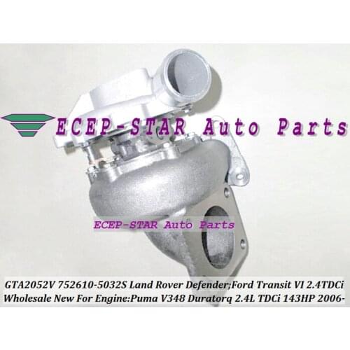 GTA2052V 752610-0009 752610-0010 YC1Q6K682BF 6C1Q6K682EM 752610 Turbo For Land Rover Defender Transit VI Puma Duratorq 2.4L TDCi