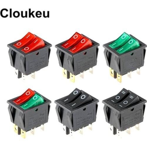KCD6 LED 4Pin/6Pin 2Files/3Files Power Button Rocker Switch 16A/250V 20A/125V