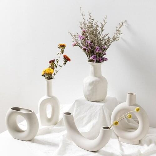 Nordic ins ceramic vase creative living room dried flower flower arrangement container home accessories wedding vase decoration