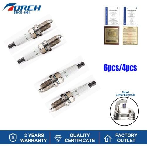 4/6PCS China Original Spark Plug TORCH 5K5RTC Replace for NGK BCP5ES Bosch F000KE0P14 Champion OE088 Denso Q16PR-U11