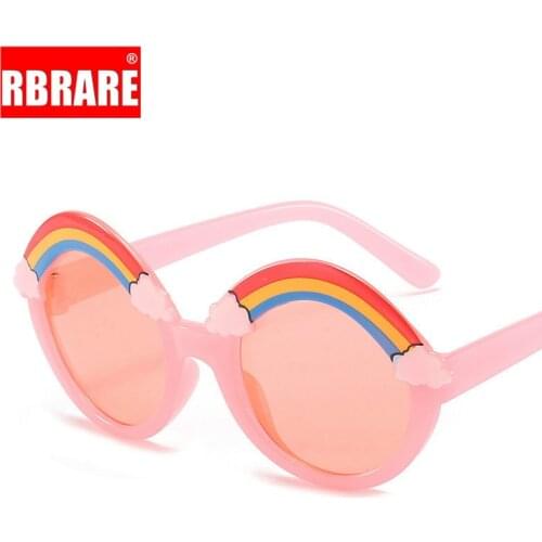 RBRARE Round Sunlasses Child Candy Rainbow Sun Glasses for Boy/Girls Eyeglasses Cute Baby Sunglasses Brand Designer Gafas De Sol