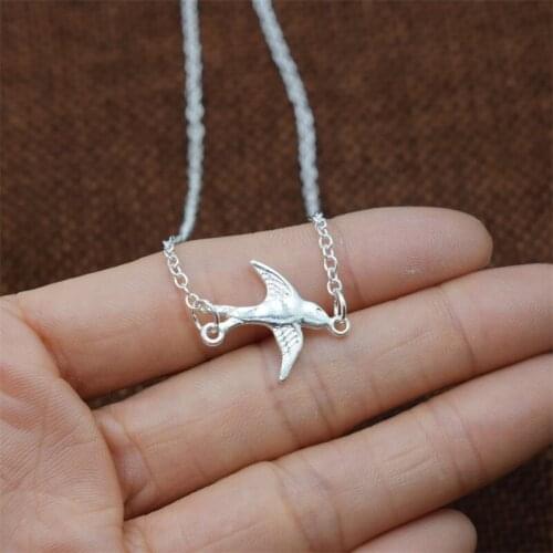 10pcs Fashion Swallow Choker Simple Necklace Animal Birds Pendant Clavicle Chain Jewelry