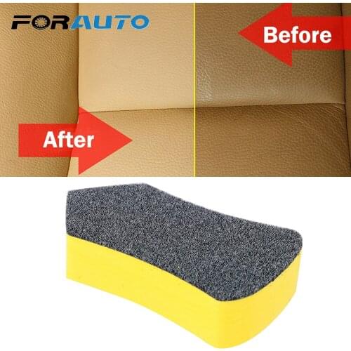 FORAUTO Car Nano Cleaning Brush for Car Leather Seat Auto Care Detailing Tool Polishing Felt Washing Tool Cleaning Brush