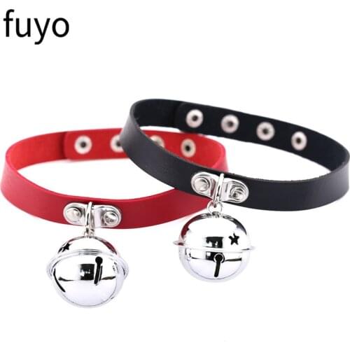 New Fashion Women Girls Harness Necklaces Bells Pendant Goth Choker Necklace Neck Collar Chocker Jewelry Gift