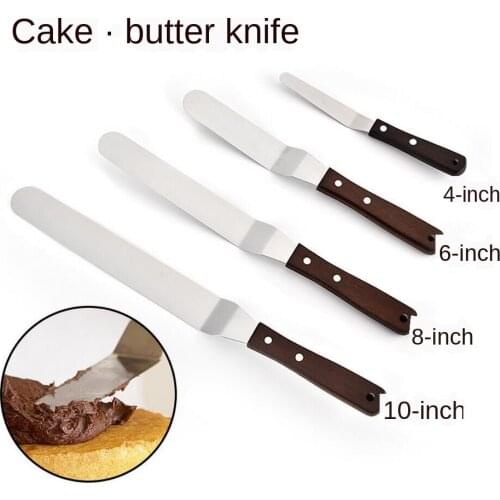 Baking stainless steel butter knife cake cream spatula 1 set of 4 pieces