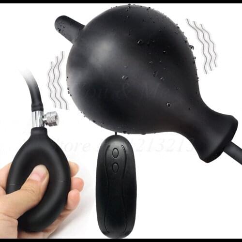 Max 10cm Super Large Inflatable Huge Dildo Pump Vibrating Big Anal Balls Butt Plug Dilator Vibrator Sex Toys For Women Men Gay