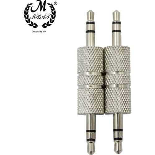 M MBAT 2Pcs Connector Adapter 3.5mm Plug To 3.5mm Plug Audio Adaptors Guitar Effect Pedal Convert Musical Instrument Accessories