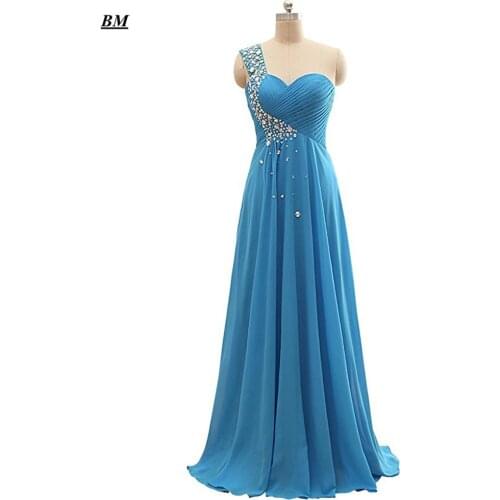 Prom Dresses 2021 Blue Sexy BEALEGANTOM A-Line Beaded Elegant Long Formal Evening Homecoming Graduation Party Gown BM234