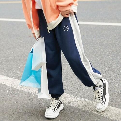 Girls Casual Sport Pants 2021 New Spring Autumn Grey Blue Cotton Trousers 8 10 12 years Teen Girls Clothes