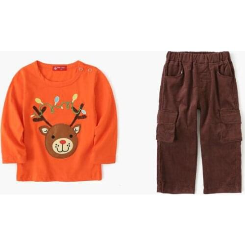 Chrismas clothes boy boys tracksuites 2 years new year costumes for kids newbron long sleeve clothing set deer boy suits