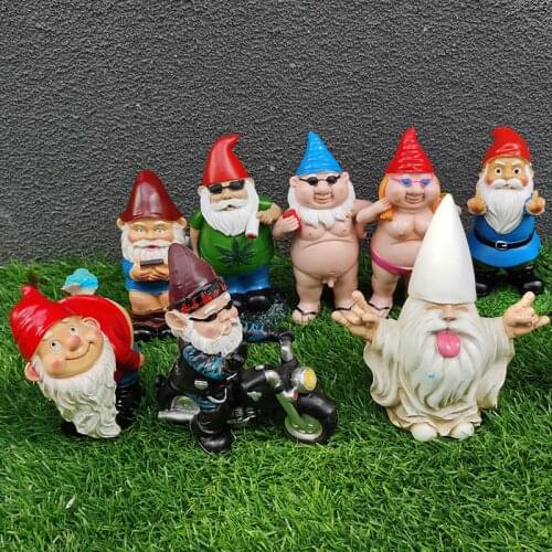 Christmas Resin Dwarf Ornaments Cartoon Santa Claus Cute Christmas Gifts Home Decoration Fairy Garden Ornament Festive Supplies