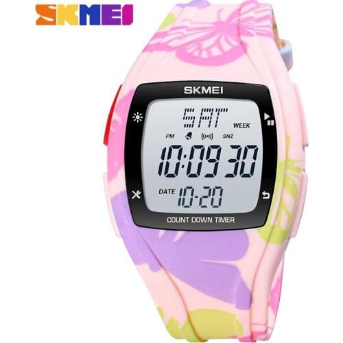 SKMEI Men Electronic Led Display Watch Outdoor Sports Watches For Men&Women Countdown Waterproof 50M Alarm Clock Relogio