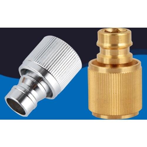 G1/2' Threaded Tap Connector Adaptor Pipe Joiner Fitting Brass/Stainless Steel Linking Watering Faucet Converter Tap Connection