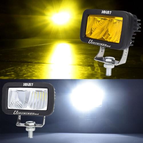 20W LED Light Car MOTO High Low Beam Yellow White headlight Truck ATV UTV SUV off road Fog Lamp Boat DC 12V 24V