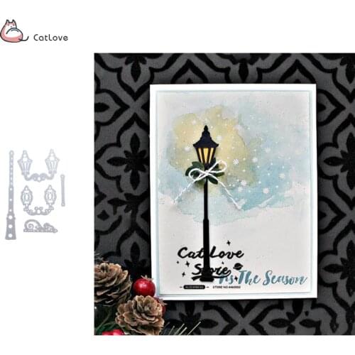 Street Light Metal Cutting Dies Christmas Stencils For DIY Scrapbooking Gift Paper Card Decorative Craft Embossing Die Cuts New