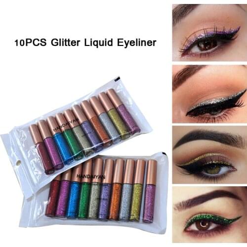 10/12 Colors Set Matte Eyeliner Liquid Waterproof Easy To Wear Make Up Matte Eye Liner Blue Red Green Brown Eyeliner Color Liner