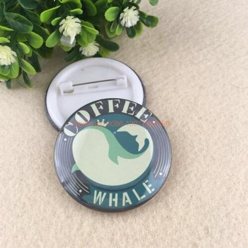 20pcs factory custom plastic button badge Promotion gifts Round Tin badge Back Pin Button Badge with your design