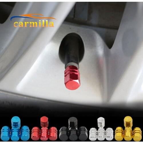 4pcs/set Universal Auto Bicycle Car Tire Valve Caps Tyre Wheel Hexagonal Ventile Air Stems Cover Airtight rims Accessories