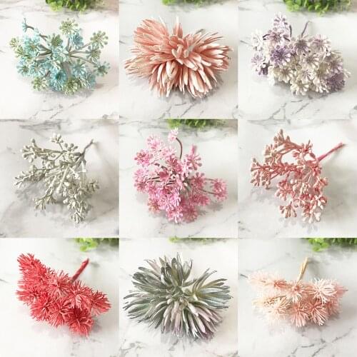 6 pcs mini lavender flowers artificial flowers handmade Christmas wedding home decoration DIY scrapbook gift box