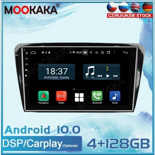 128G Android 10.0 For SKODA Octavia 2014-2015 Car Radio GPS Navigation Multimedia Player Radio Tape Auto Stereo Headunit Carplay