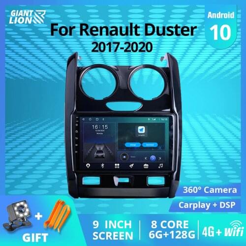 2DIN Android10.0 Car Radio For Renault Duster 2017-2020 Auto Radio GPS Navigation Stereo Receiver DSP Car Video NO 2DIN DVD IGO