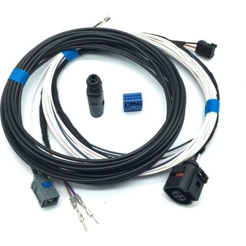 For VW Golf 7 MK7 VII Car Emblem Flip parking assist camera Logo rear view Reversing camera wiring harness RVC Cable Plug