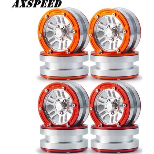 AXSPEED 1.9" Beadlock Wheels Rims for 1/10 Axial SCX10 TAMIYA CC01 D90 D110 TRX-4 RC Crawler Car Wheel Hub Parts