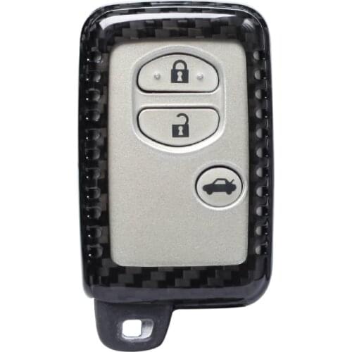 Carbon Fiber Car Key Case Cover For Toyota Land Cruiser Prado 150 Camry Prius Crown Subaru 2013 2014 Foreste Outback XV legacy