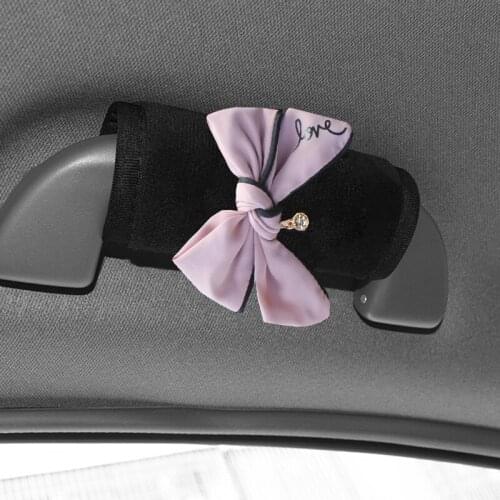 Cute Bowknot Gears Handbrake Cover Auto Interior Accessories Soft Plush Handle Sleeve Inner Door Protective Case Car Decoration