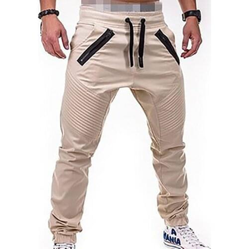 Men Casual Joggers Pants Solid Thin Cargo Sweatpants Male Multi-pocket Trousers New Mens Sportswear Hip Hop Harem Pencil Pants