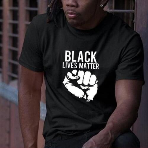 Fist Black Lives Matter T-Shirt 100% Cotton casual graphic grunge funny Short Sleeve unisex women Fashion hipster tshirt top tee