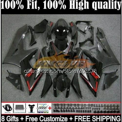 Injection For SUZUKI GSXR-1000 GSXR1000 GSX R1000 K5 12CL.13 GSX-R1000 05 06 GSXR 1000 1000CC CC 2005 2006 Fairing Black grey