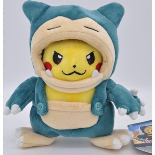 Kawaii Pikachued Plush Doll Toys Cosplay Snorlax Pikachu Charizard Garchomp Tyranitar Hydreigon Ampharos Maniac Toy for Kid Gift