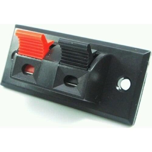 Speaker Terminals Spring Block 2 Position Push Audio Connector Panel Jack Load