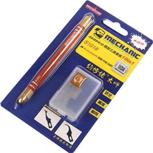 MECHANIC 10 IN 1 Mobile Phone Repair Blade For A8/A9/A10 Cleaning Scraper BGA Chip Motherboard Repair Knife Curved Thin Blade