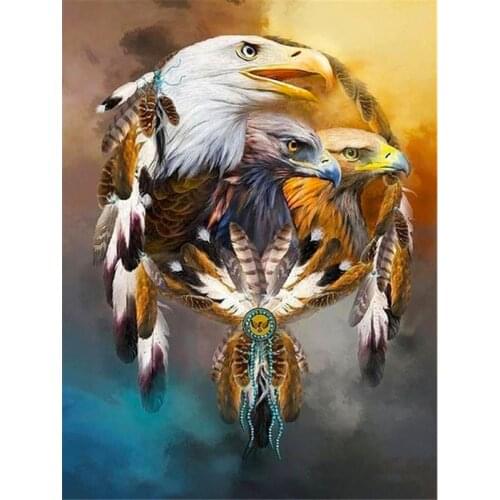 Full Square/round Diamond Art Painting Kit Animal Eagle Needlework Diamond Embroidery Animal Handmade Home Decoration