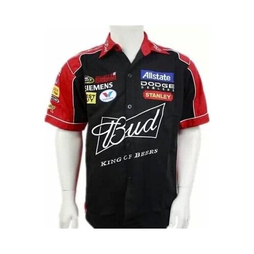 NEW 2021 brand men F1 suit shirt summer club team budweiser car overalls off road shirts motocross jacket