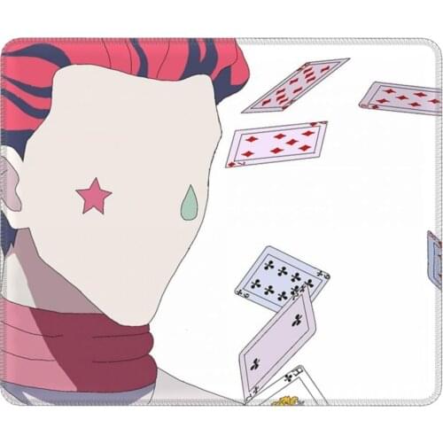 Hisoka Novelty Mouse Pad Hunter X Hunter HxH with Locking Edge MousePad Natural Rubber Gamer Computer Laptop Pad