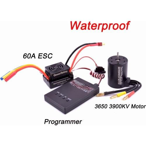 Upgrade 100% Waterproof 3650 3900KV / 4300KV RC Brushless Motor 60A ESC Programmer for 1/10 RC Car Truck Motor kit