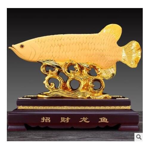 Single fish Zhaocai gold dragon fish feng shui furnishing sitting room porch TV cabinet decoration wedding business gifts