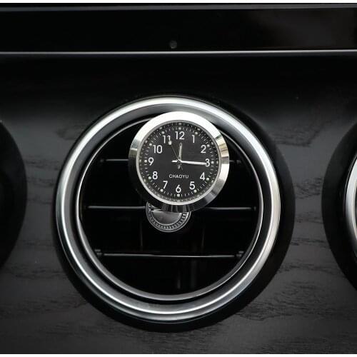 Onever Car Air Vent Quartz Clock Auto Interior Watch Mini Luminous Digital Pointer Classy Decoration Ornaments