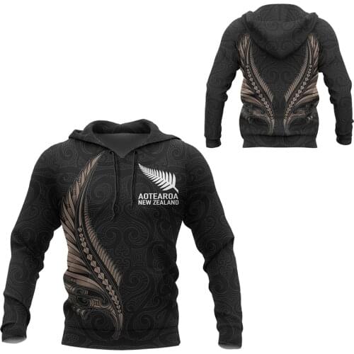 PLstar Cosmos New Zealand Country Emblem Maori Aotearoa Tribe Funny 3Dprint Men/Women NewFashion Streetwear Hoodies Pullover A-8