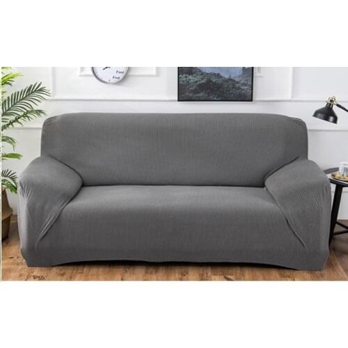 Solid Thicken Polar Fleece Sectional Couch Covers Single Seater 2/3/4 Seater Sofa Covers for Living Room L Shaped Sofa Cover