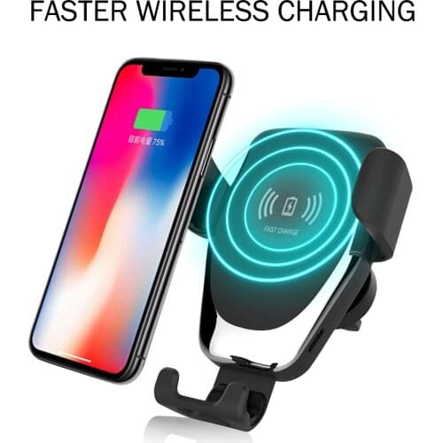 Qi Car Wireless Charger Hand-free Anti-shock Anti-slippery Fast Wirless Charging for apple iPhone X XS XR XS MAS 8 8PLUS