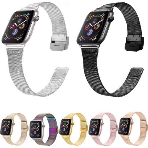 For Apple Watch ML Loop Band 44mm 40mm 42mm 38mm Stainless Steel Strap For Apple Watch iWatch Series 1 2 3 4 5 Watchband