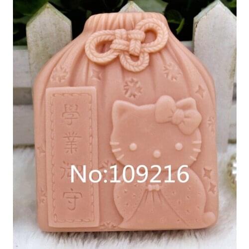 New Product!!1pcs Cat Money Bag (zx167) Silicone Handmade Soap Mold Crafts DIY Mould