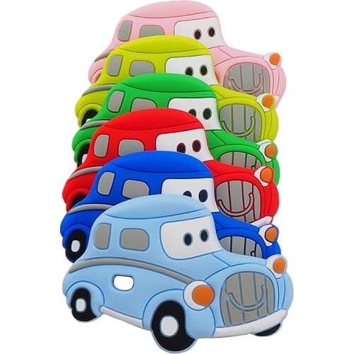 Chenkai 10pcs Silicone Car Teether DIY Baby Pacifier Dummy Teething For Infant Smoothing Sensory Bite Toy Accessories