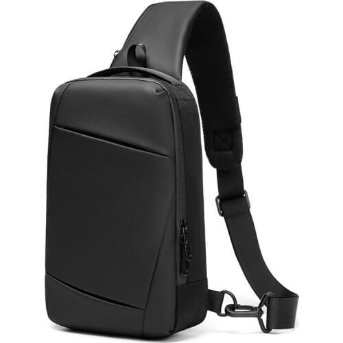 Male Shoulder Bag USB Charging Crossbody Chest Bag For Men Anti Theft Waist Pack Short Trip Water Repellent Messenger Bags