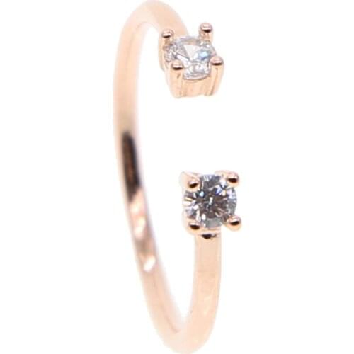 PURE 925 sterling silver jewelry wholesale factory cheap minimal minimalist delicate danity open knuckle midi open cz ring 925